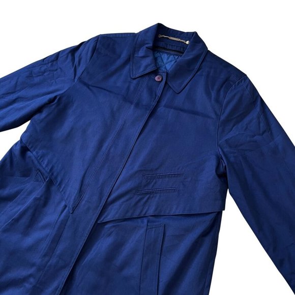 Lope (Sweden) Vintage Coated Plain Weave Fleece Lined Padded Trench Coat : L - Picture 6 of 9